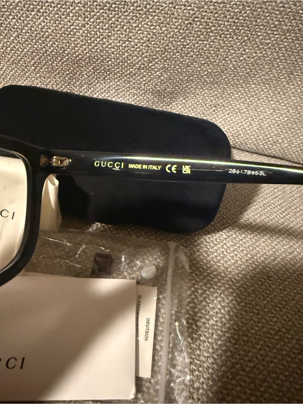 Gucci Black Women's Cat-Eye Optical Glasses NEW - Picture 7 of 8